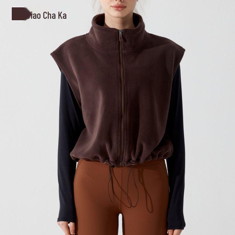 

Women s Windproof Fleece Jacket for Autumn & Winter - Cold Protection, Running, Sports, Yoga, Solid Color. Medium