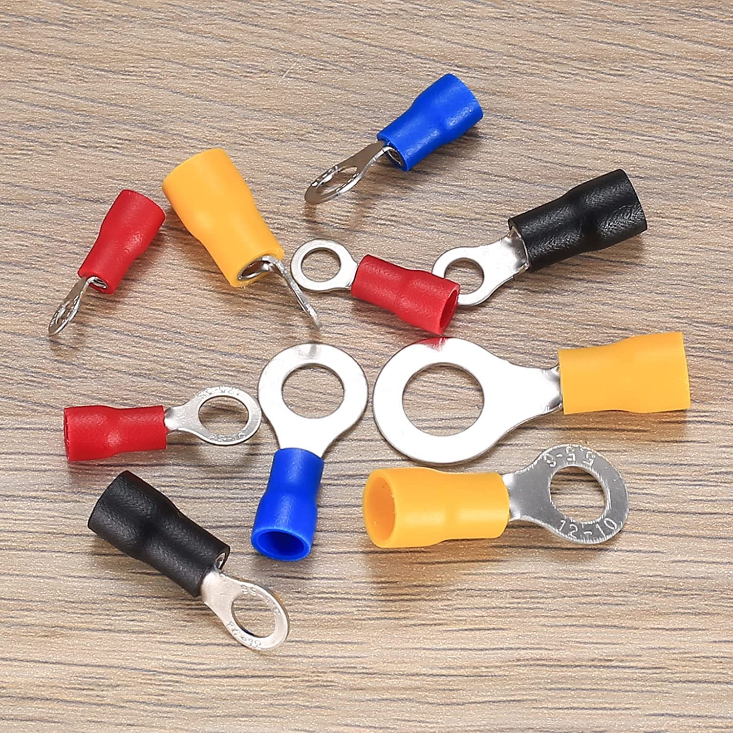 25 X Gelb 3.7mm Isoliert Flansch Gabel Crimp Terminal