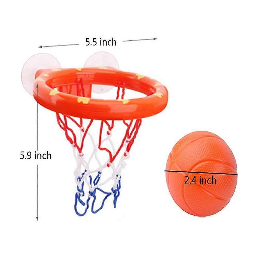 (Wie gezeigt, Einheitsgröße) Badewannen-Spaß Basketballkorb Bälle Set Badezimmer Wurfspiel Spielzeug für Kleinkinder Kinder Baby Badewanne