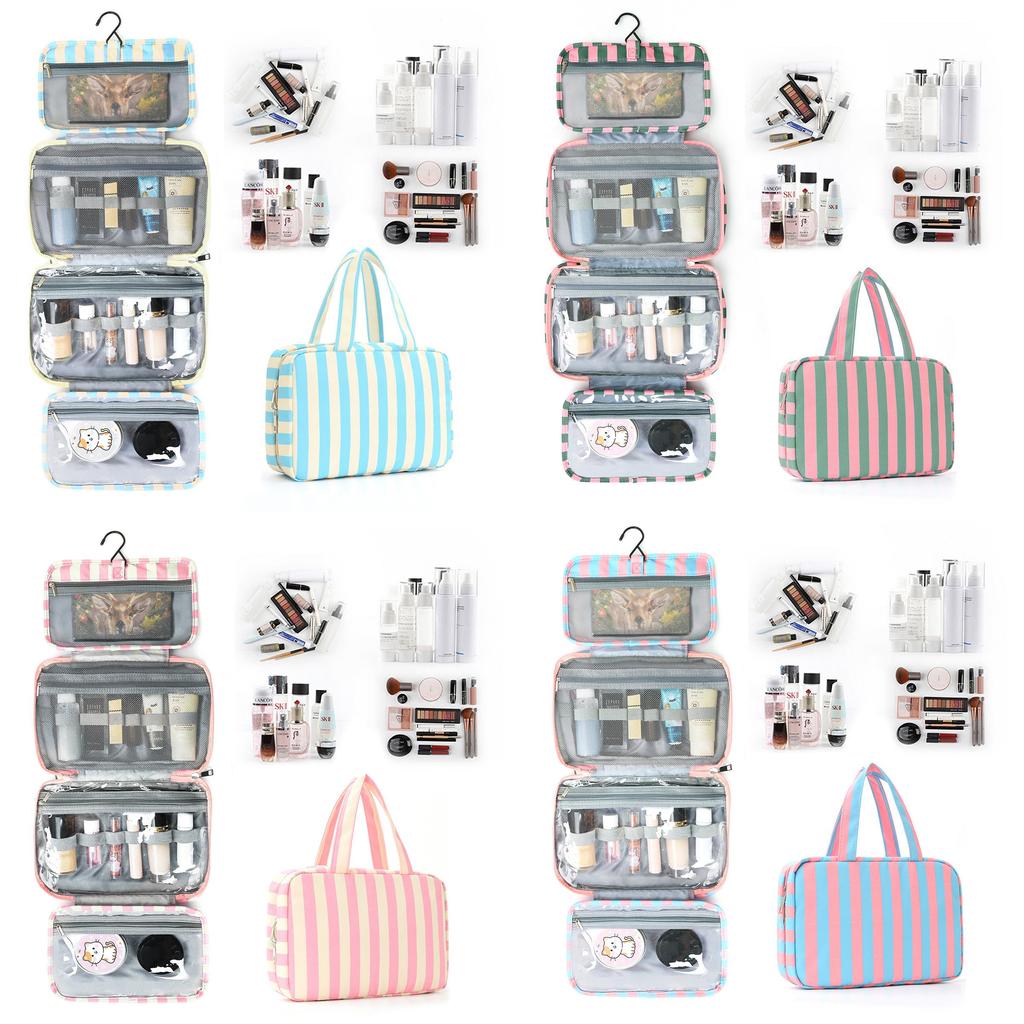 Travel Organizer With Wet Dry Separation For Cosmetic And Toiletry Storage