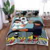 Japanese Anime Football Boy's Bedding Set,Captain Tsubasa Duvet Cover and Pillow Case, Microfiber Duvet Cover Set  With Zipper