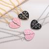 Cross-border New Letter Good Friend Necklace Best Friendship Heart-shaped Splicing Pendant