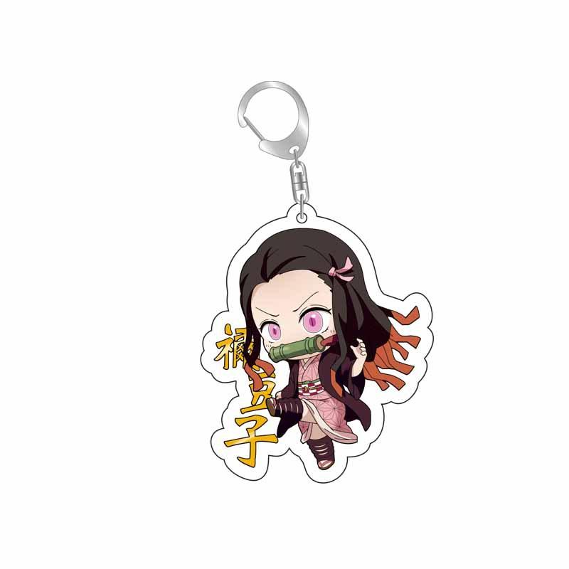 Demon Slayer Kimetsu No Yaiba Infinity Castle Acrylic Keychain Accessories Bag Charm Tokitou Muichirou Action Model Figure Playthings