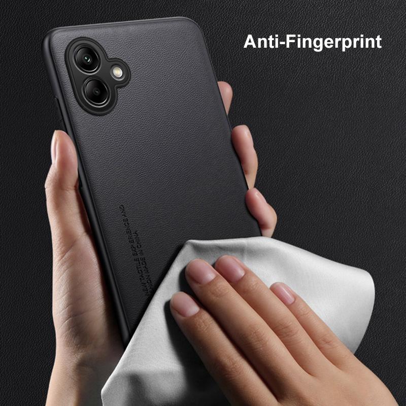 Luxusní PU kožené pouzdro pro Samsung Galaxy A06 zadní kryt matný silikonový nárazuvzdorný kryt s plnou ochranou pro telefon Samsung A06 4G