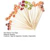 100PCS Disposable Cocktail Picks Thanksgiving Themed Bamboo Skewers with Maple Leaves Pumpkins Acorns