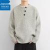 Jeanswest Men's Casual Long Sleeve Knit Pullover