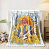 Vintage Eric Clapton 1974 Us Tour Yellow Plush Blanket, Multipurpose Blanket for Home and Travel, Cloud-Like Blanket for Total Relaxation