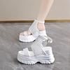 Platform sandals women's new summer small height increase fashion knitting not tired feet muffin sandals women