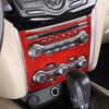 Red Carbon Fiber Air Conditioner Switch Trim Sticker For Nissan Pathfinder 13-18