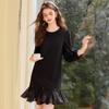 Bailuyu Elegant Beaded Mesh Patchwork Little Black Dress