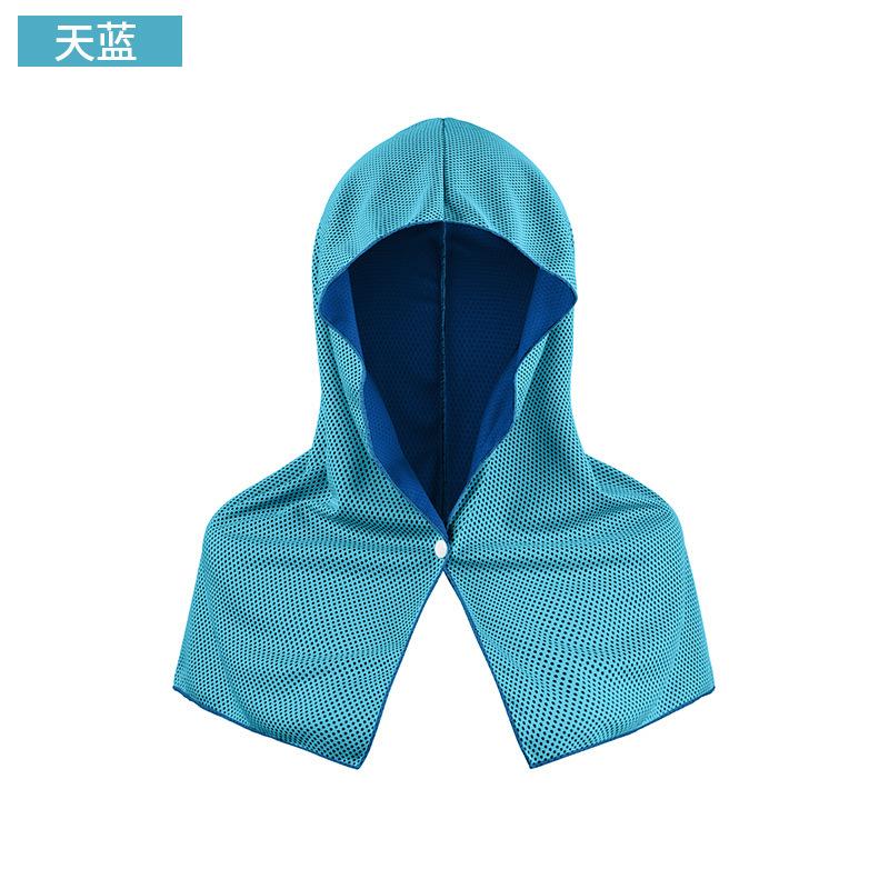 Summer Cooling Hooded Towel UV Protection Ice Silk Sports Sunshade Neck Wrap