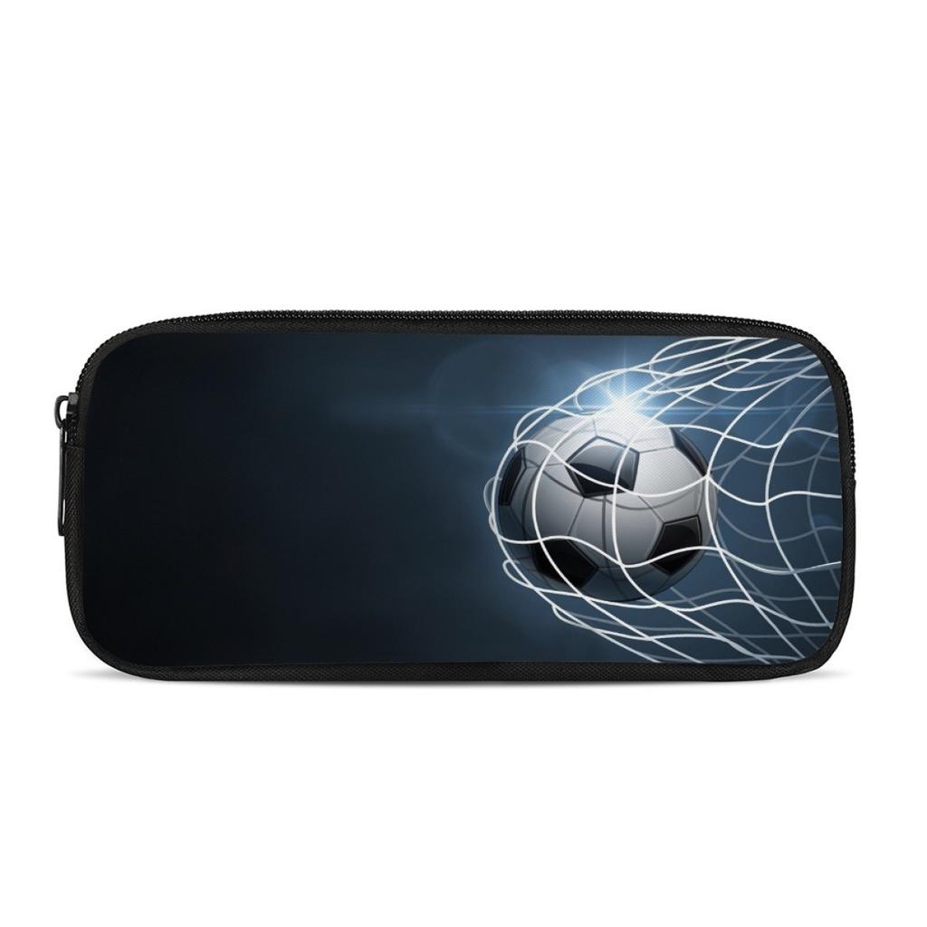 Formulation of World Cup football printed pencil bag with horizontal zipper and large-capacity stationery bag