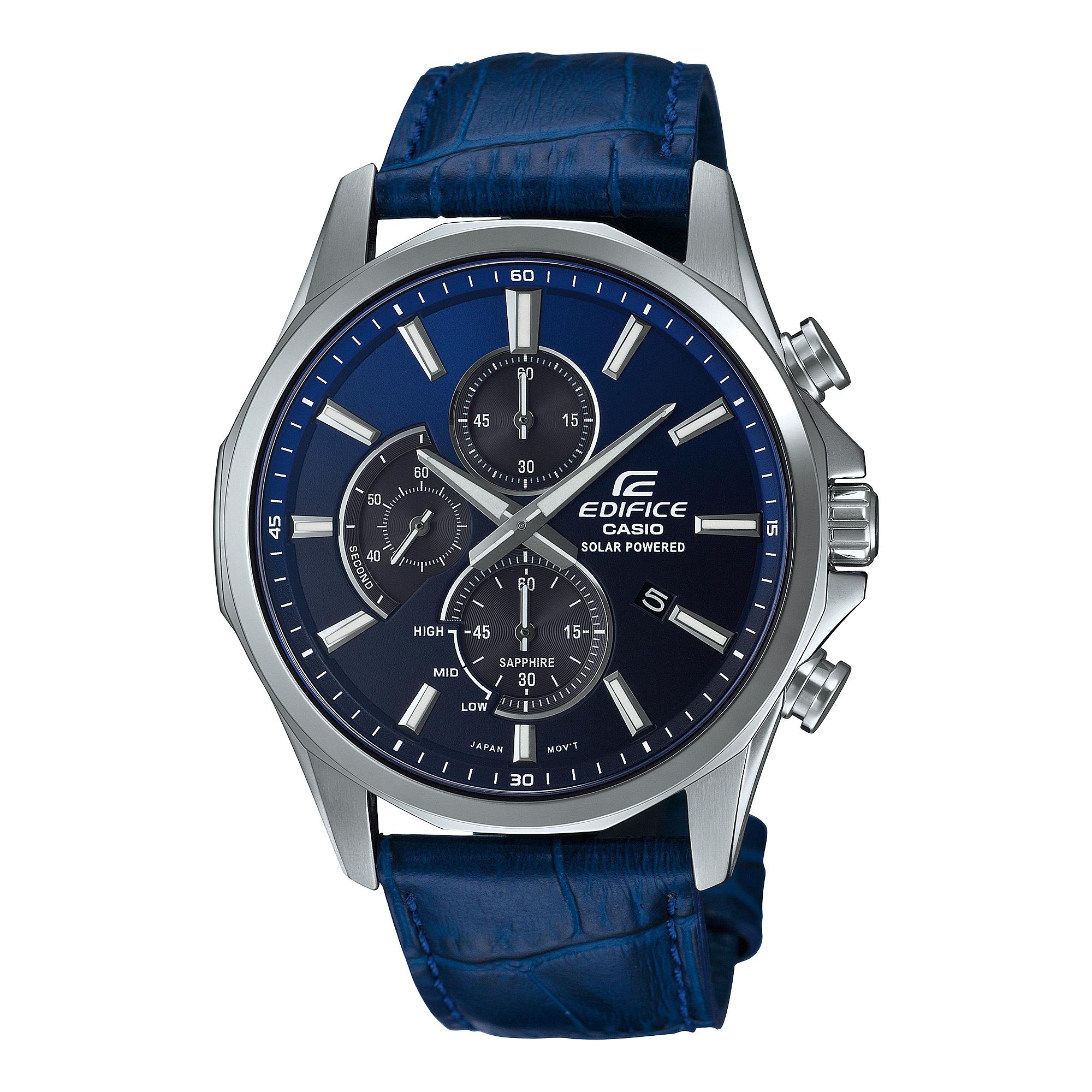 

Casio Men s Stainless Steel 100M Water Resistant Analog Quartz Watch EFB-670SBL-2AV синий