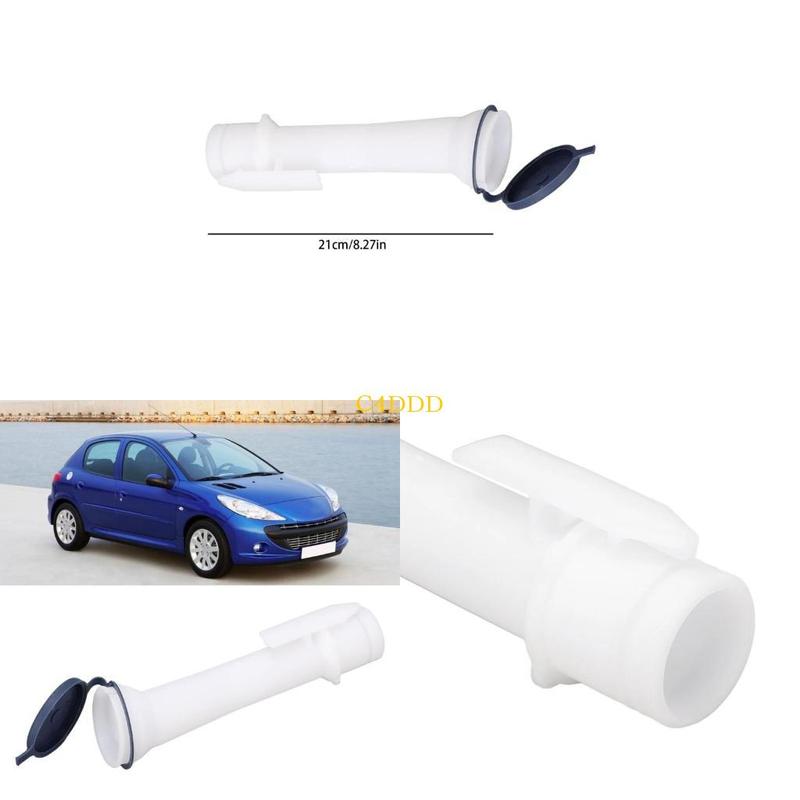 C4DD Leak Proof Windshield Washer Filler Tube 643983 643230 Replacement Fluid Reservoir Inlet Pipe for Vehicle 206 207