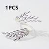 1/6/12pcs Gold Leaf Napkin Ring Buckles Metal Dinnig Table Decoration  for Wedding Birthday Party