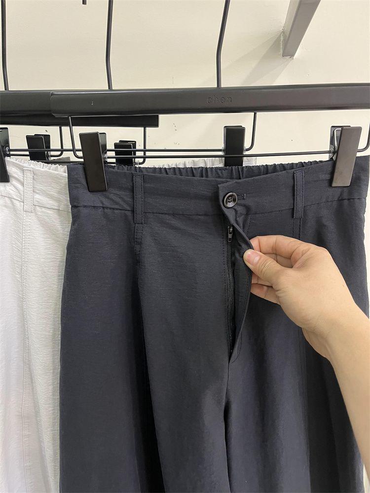 Koreanische High-Waist Straight-Leg Frühjahrs-Freizeithosen für Damen