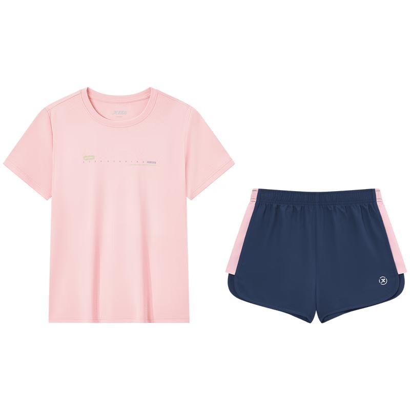 XTEP Girls Quick-Dry Short Sleeve Knit Set 165