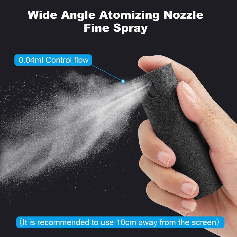 2 In 1 Phone Screen Cleaner Spray Portable Tablet Phone Touch Screen Cleaner Microfiber Cloth Set Glass Mini Cleaning Artifact