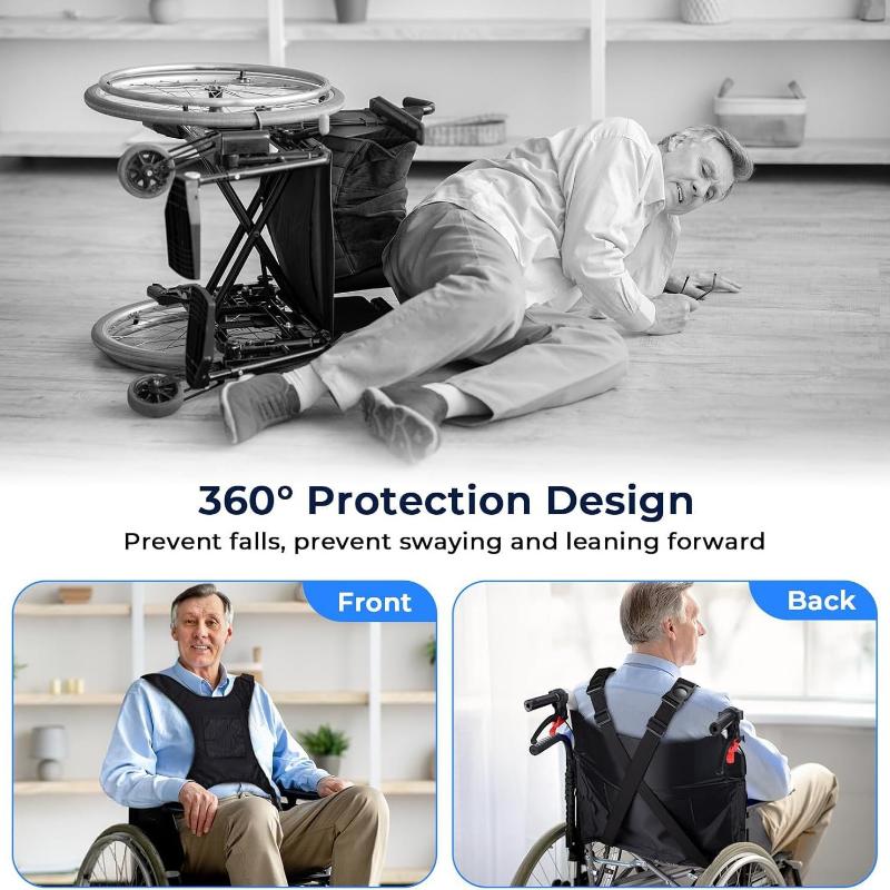 Wheelchair Fall Prevention Safety Seat Belt Shoulder Fixing Straps Nursing Band For Elderly Patients Harness Brace Support Vest