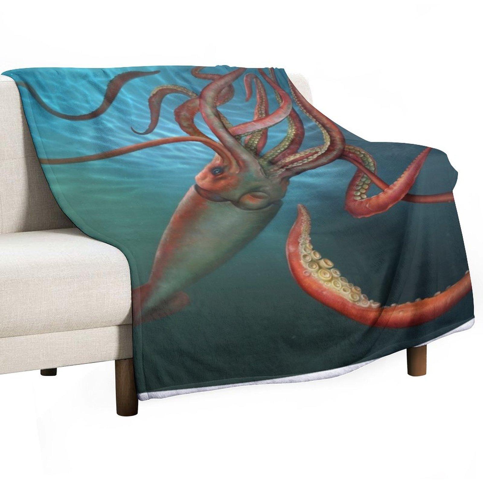 

Giant Squid Throw Blanket Thermals For Travel Furrys Soft Beds Comforter Blankets 30x40in