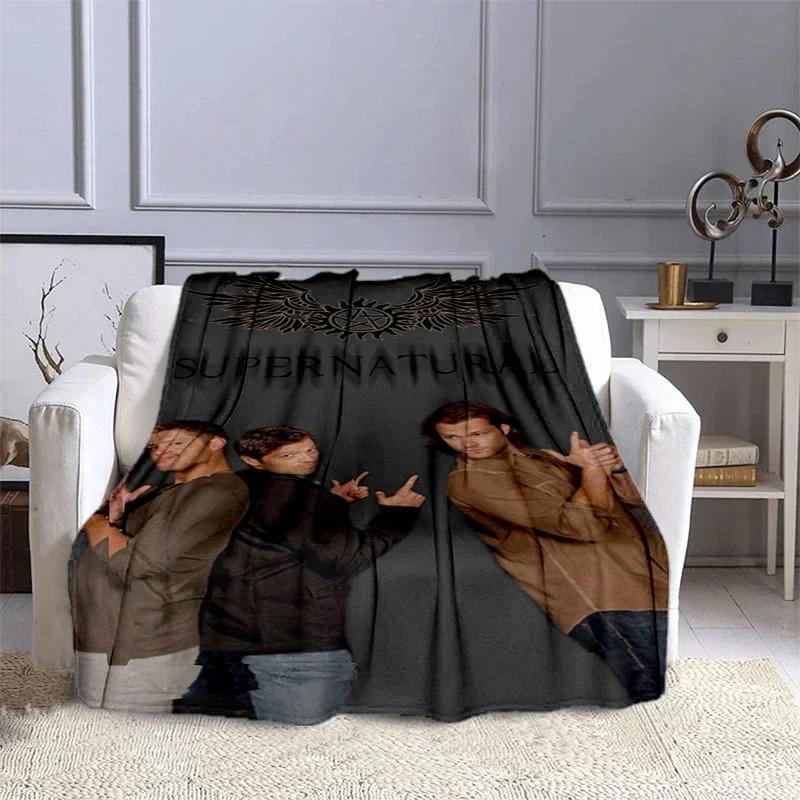 Movie Supernatural – Evil Power bedruckte Decke, modische warme Flanschdecke, Picknickdecke, Bettdecke, Geburtstagsgeschenk