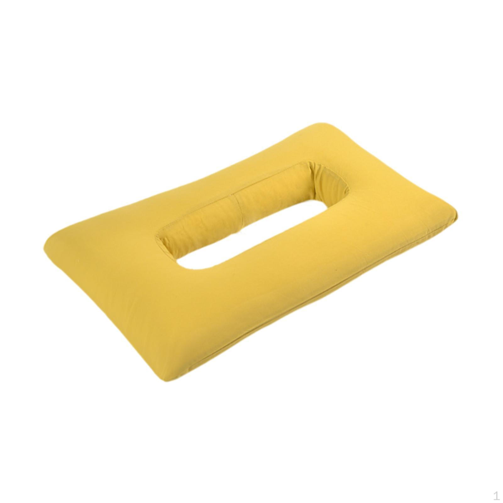 

Подушка для пирсинга уха для спящих на боку Дышащая Моющаяся Удобная Домашняя с отверстием жёлтый