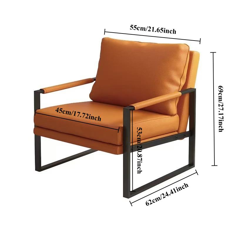 Nordic Single Sofa Chair Italian Light Luxury Small House Living Room Leisure Business Negotiation Reception Lazy Sofa Chair