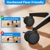 MySit Office Chair or Stool Caster Wheels with Brake 11x22mm Replacement Heavy Duty Easy tallation Universal Fit Mute PU Casters for Hardwood Floors