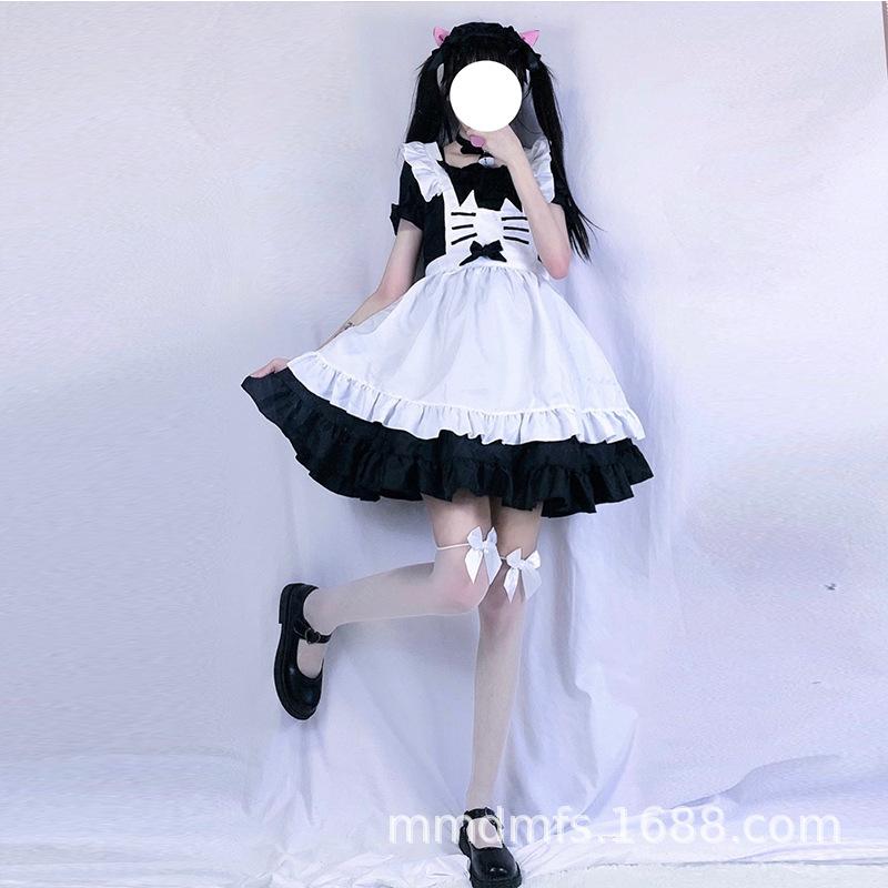 New, cat maid outfit, dress dress, black and white cosplay suit, soft girl.