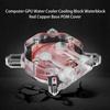 Computer GPU Water Cooler Cooling Block Waterblock Red Copper Base POM Cover