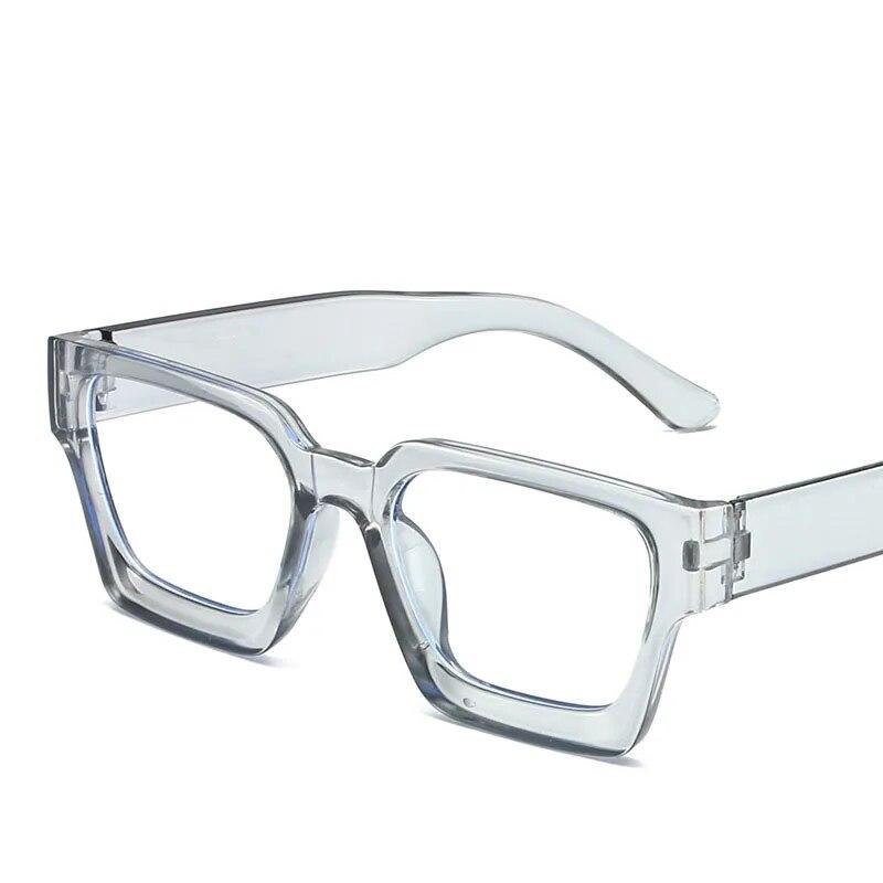 Texture Thick Edge Square Frame Decoration Street Wear Flat Mirror European And American Anti-blue Glasses