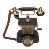 Antique Corded Telephone Rotating Dialing Decorative Vintage Phone Landline with Redialing Key for Living Room Bedroom