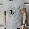 Men's Clothing Math Pi Symbol Design T-shirts for Men Short Sleeves T-Shirt Unisex Women Tees Funny Mens T-Shirt Clothes Chemise