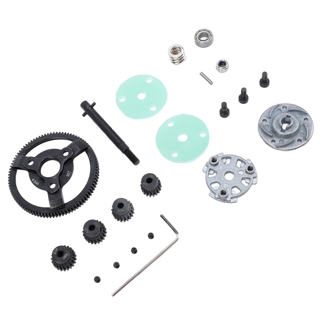 RC Car Gear Set Professional Spur Gear Upgrade Set 90T Large Gear with 18T 19T 20T 21T Motor Pinion