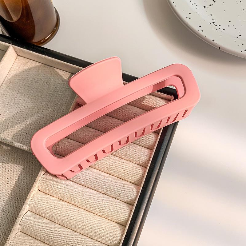 Frosted simple square shark clip back head Pan hair grab clip advanced sense hair accessories