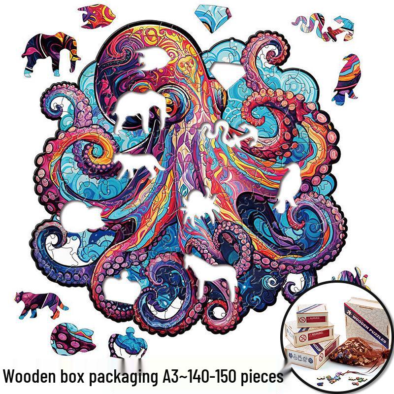 Irregular Animal Dog Penguin Wooden Puzzle in Stock