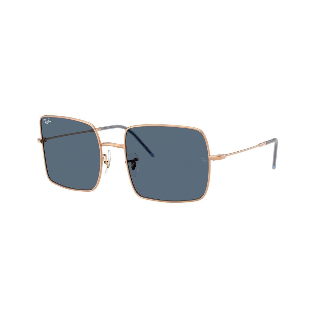 Square Reverse Rosegold Dark Blue Model Ray-Ban Sunglasses, 56mm, 0RBR0104S, Women's.