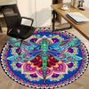 1pc Mandala, DragonflyChair Carpet for Office, Indoor Non-Slip Washable Polyester Fiber Carpet, Mat For Office, Machine Washable