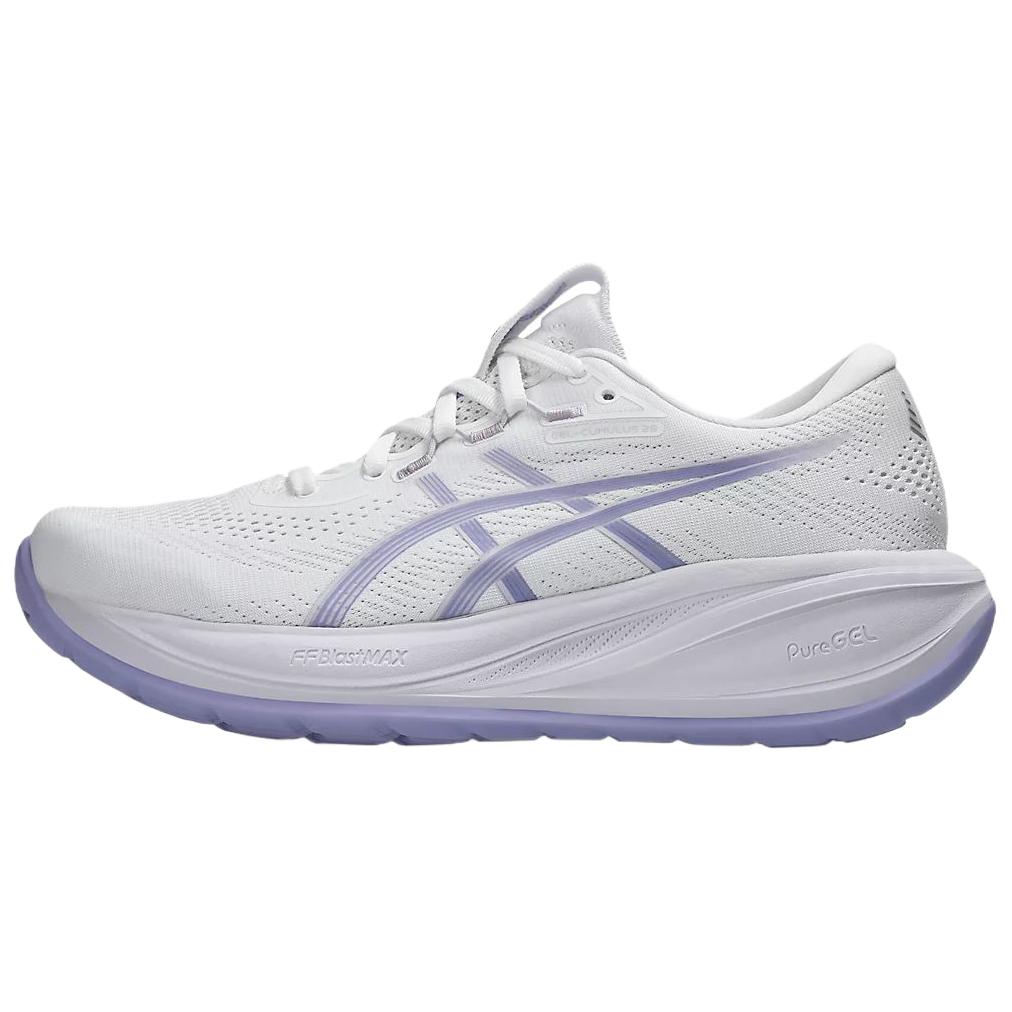 Asics Gel-Cumulus 28 Comfortable Fitting Durable Breathable Running Shoes Women sneaker White Purple 1012B916-101 37