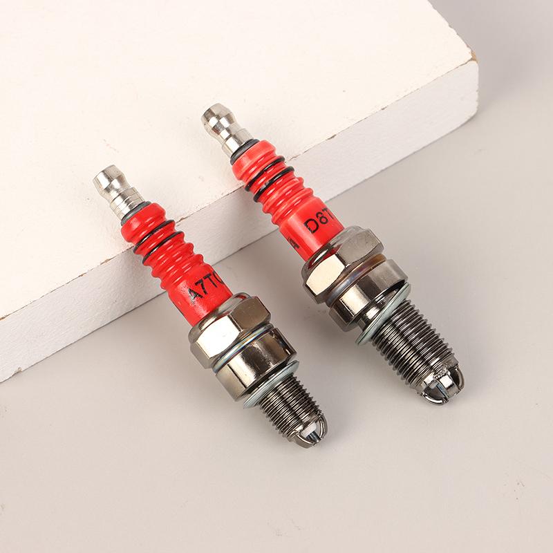 Racing 3 Electrode Spark Plug A7Tc D8Tc Fits For Gy6 50Cc 110Cc 125Cc 150Cc Scooter Dirt Bike Go Kart Motorcycle Accessories