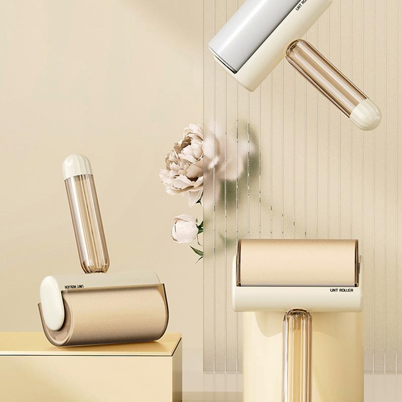 Type Tearable Roll Paper Hairs Sticky Roller Dust Pet Hair Remover Brush Clothes Carpet Lint Cleaning Replaceable Core