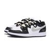 Jordan Air Jordan 1 Slip Resistant Abrasion Resistant Low top Vintage Basketball Shoes Men's Black Gray 553558-131(Team85-)