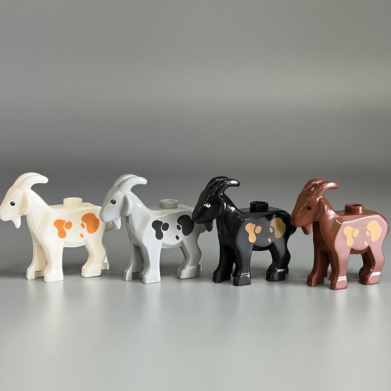 MOC Animal Scene Building Blocks Zoo Elephants Giraffes Chimpanzee Camels Goats Camel Parrots Pigeon Accessories Bricks Toys N09