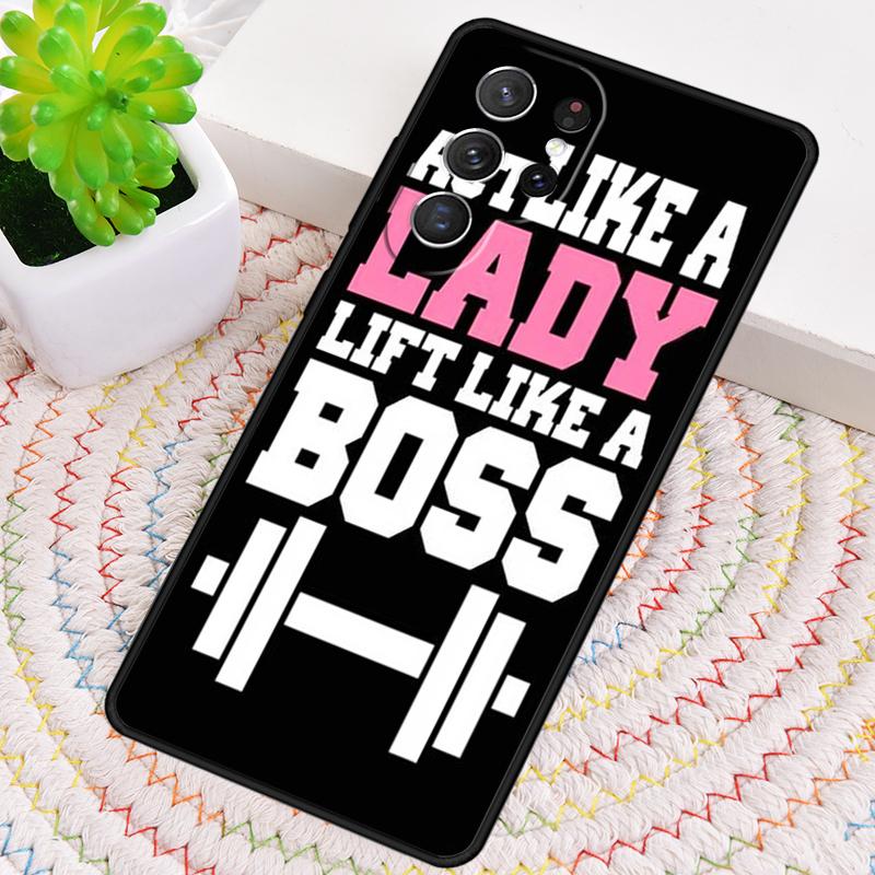 

Act Like a Lady Lift Like a Boss Phone Case for Samsung Galaxy note 10 pro S26 Ultra S23 S24 FE S25 S21 S22 PLUS shockproof Cove Galaxy S23 Ultra