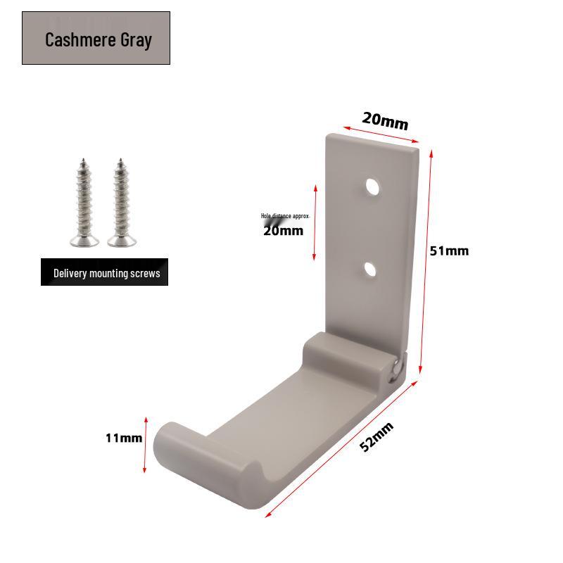 No-Drill Aluminum Alloy Folding Coat Hook Behind Door Hanger