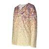 GMXIA Autumn Loose Long Sleeve Flower Bold V-neck T-shirt Base for Women