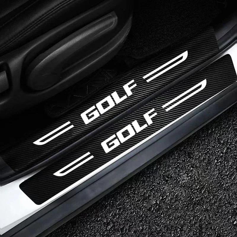 For VW VOLKSWAGEN 2026 New Car Door Sill Protector Plate Rear Trunk Threshold Sticker for Volkswagen VW GOLF Logo 8 7 6 5 3 MK5