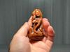 Chinese Antique Boxwood Nicely Carved Sexy Woman Statue Wooden Figurines Artwork