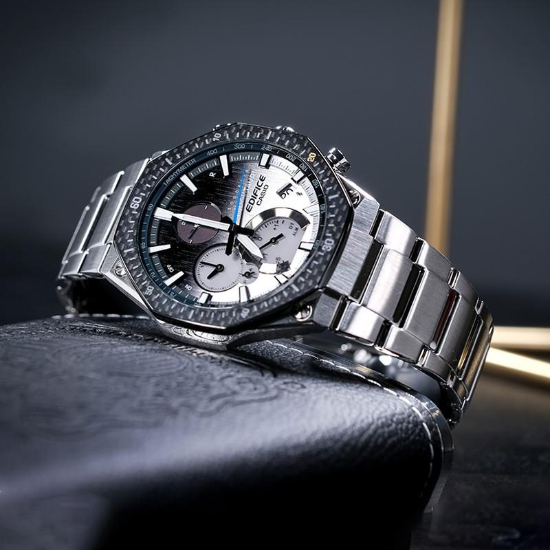 Casio EDIFICE Scuderia Alpha Tauri Cooperation Gradient Color Matching Bluetooth Connection Quartz Movement Japanese and Korean Watch EQB-1100AT-2APR