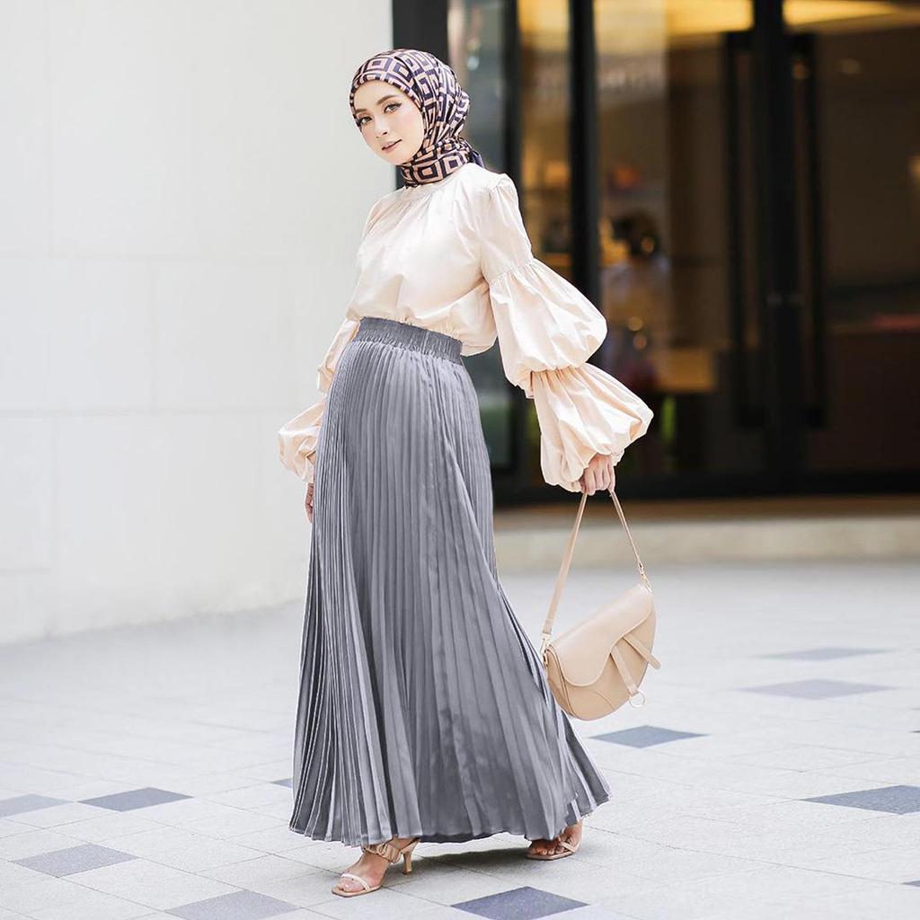 M190# 2023 Women's Pleated Long Skirt - Seven Colors, Southeast Asia & Middle East Style